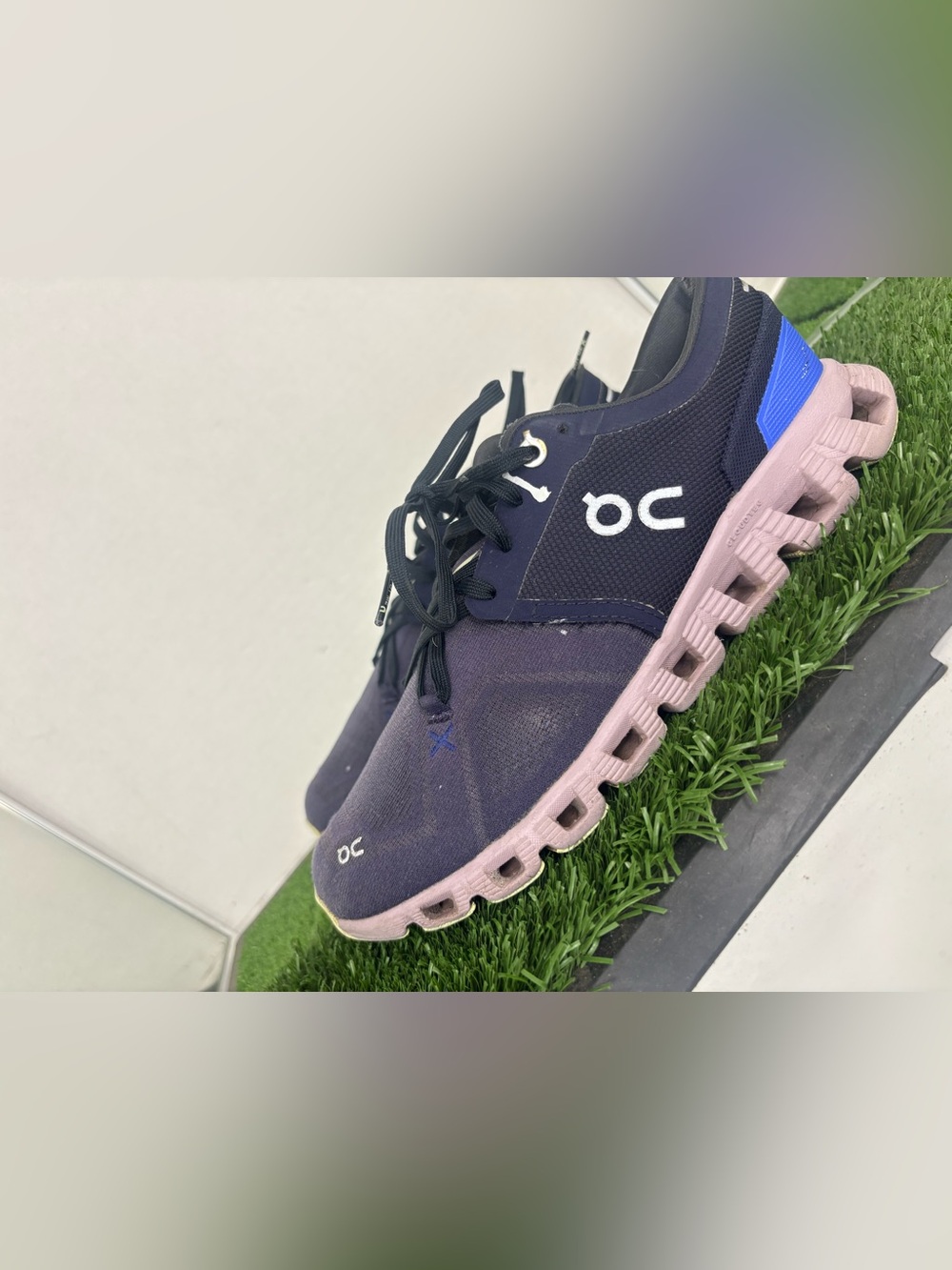 On Running Shoes Sneakers Women's 7.5 Navy Blue Cloud X 3 Midnight Heron